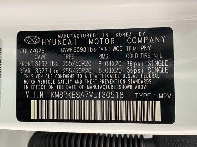 2027 Hyundai PALISADE HYBRID Limited 7P