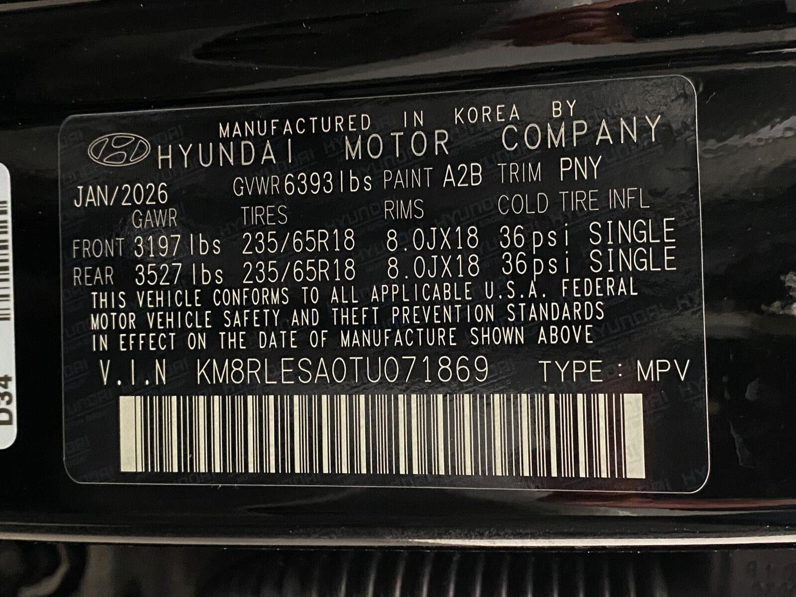 2026 Hyundai PALISADE HYBRID SEL 7P