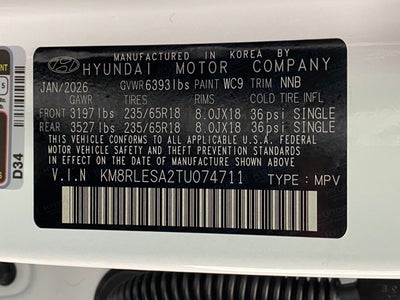 2026 Hyundai PALISADE HYBRID SEL 7P