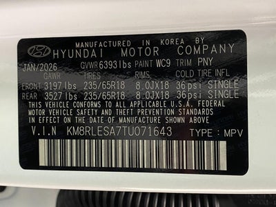 2026 Hyundai PALISADE HYBRID SEL 8P