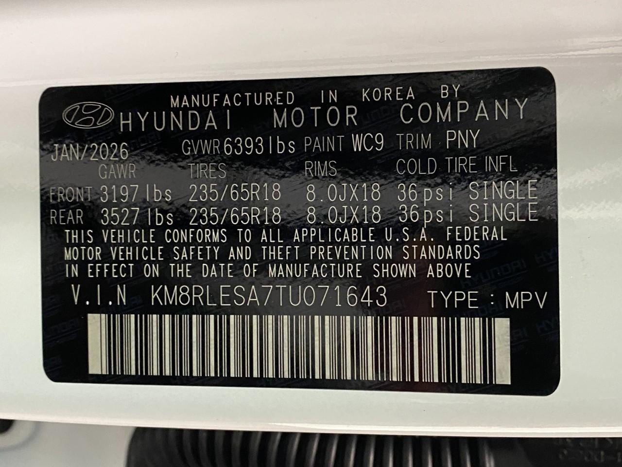 2026 Hyundai PALISADE HYBRID SEL 8P