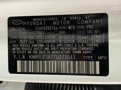 2026 Hyundai PALISADE HYBRID SEL 8P