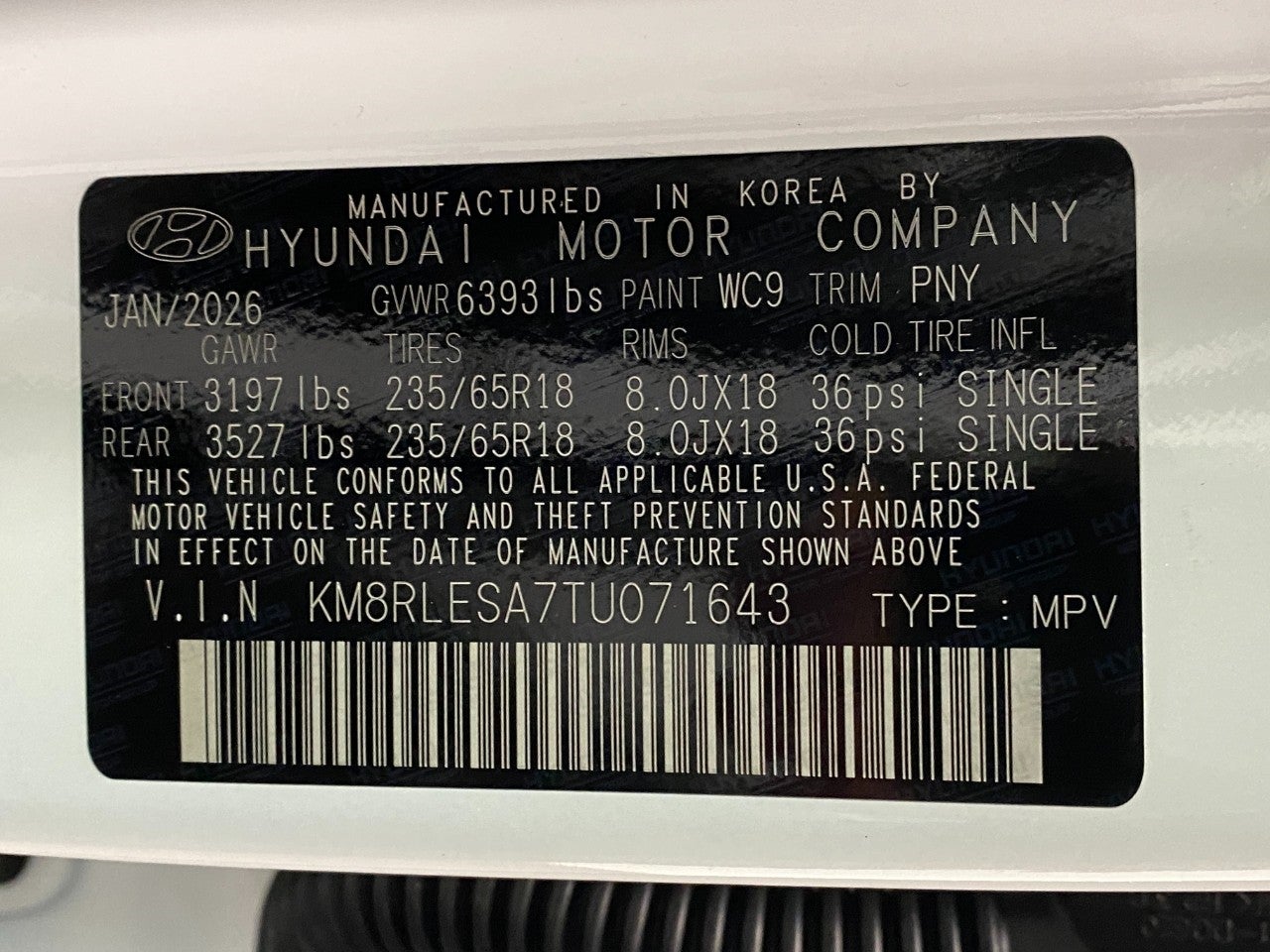 2026 Hyundai PALISADE HYBRID SEL 8P