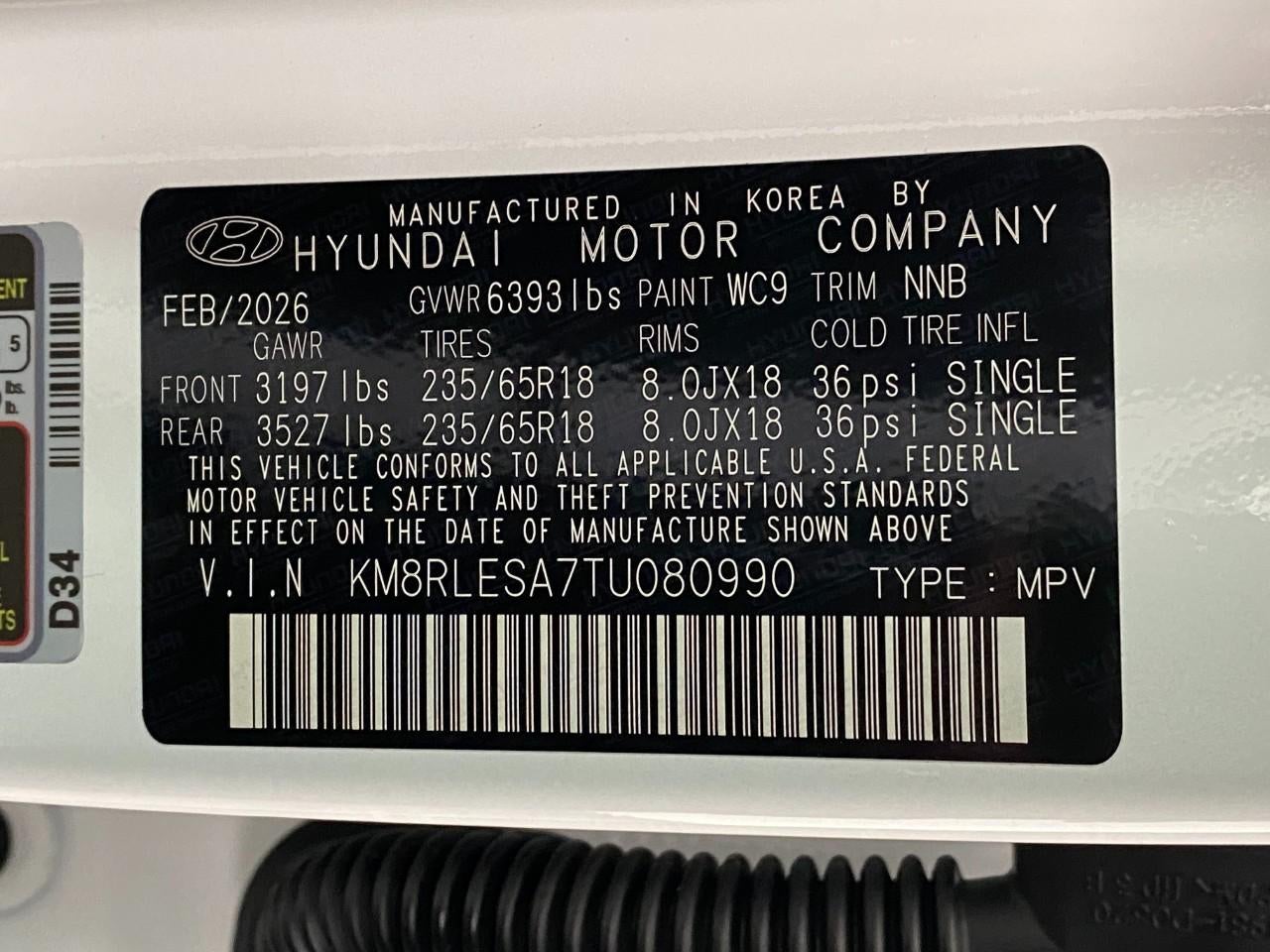 2026 Hyundai PALISADE HYBRID SEL 7P