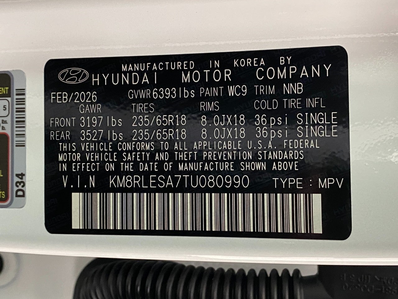 2026 Hyundai PALISADE HYBRID SEL 7P