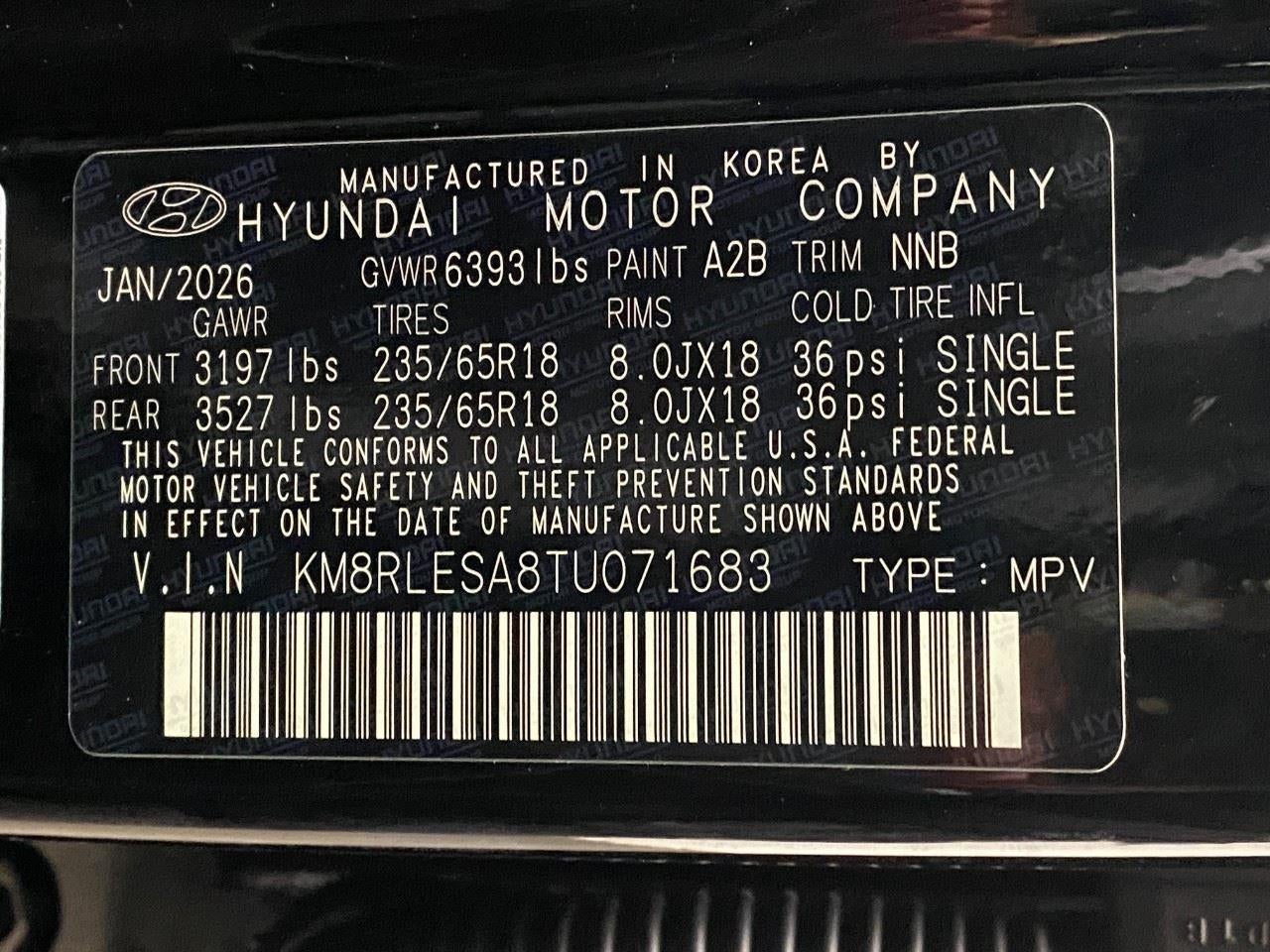 2026 Hyundai PALISADE HYBRID SEL 7P