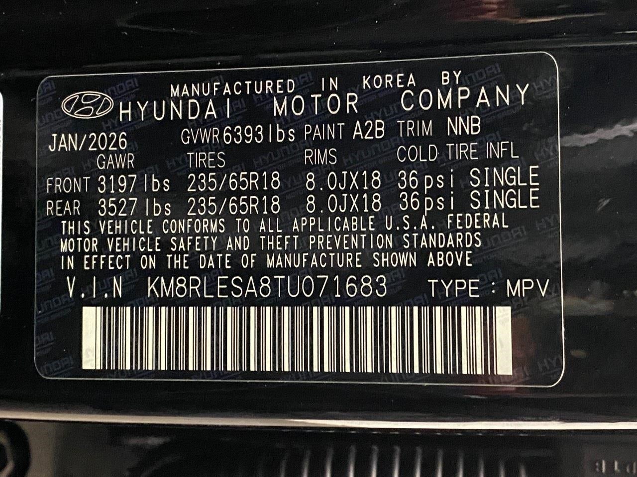 2026 Hyundai PALISADE HYBRID SEL 7P