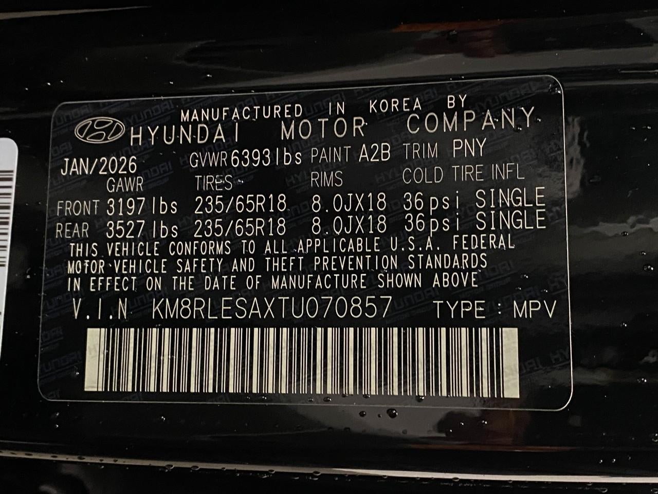 2026 Hyundai PALISADE HYBRID SEL 8P