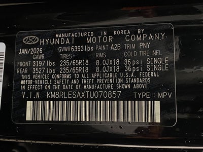 2026 Hyundai PALISADE HYBRID SEL 8P