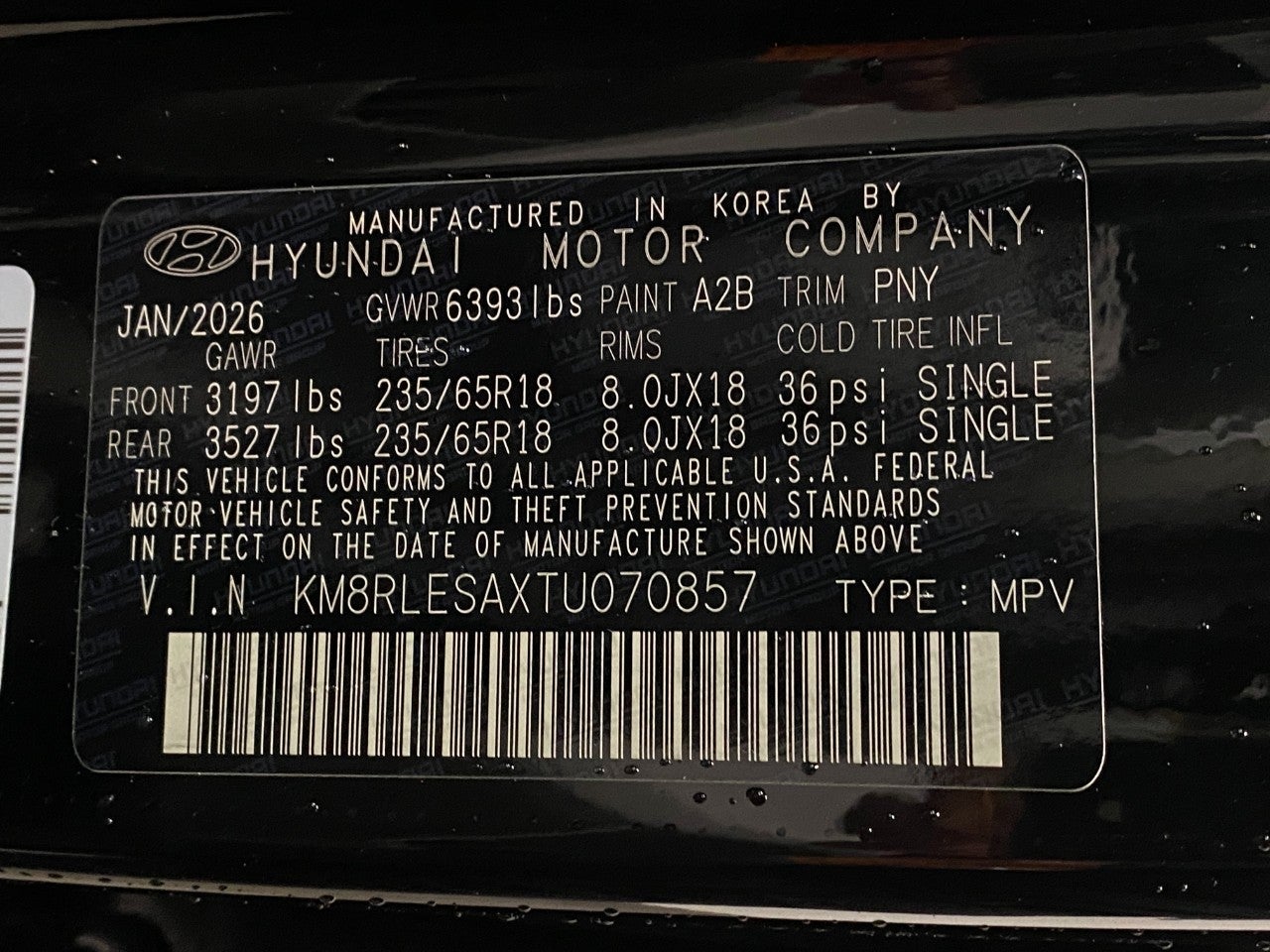 2026 Hyundai PALISADE HYBRID SEL 8P