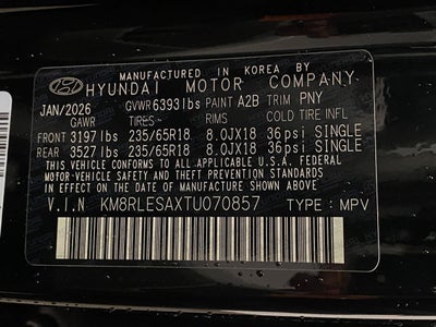 2026 Hyundai PALISADE HYBRID SEL 8P