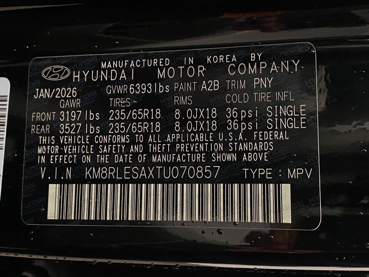 2026 Hyundai PALISADE HYBRID SEL 8P