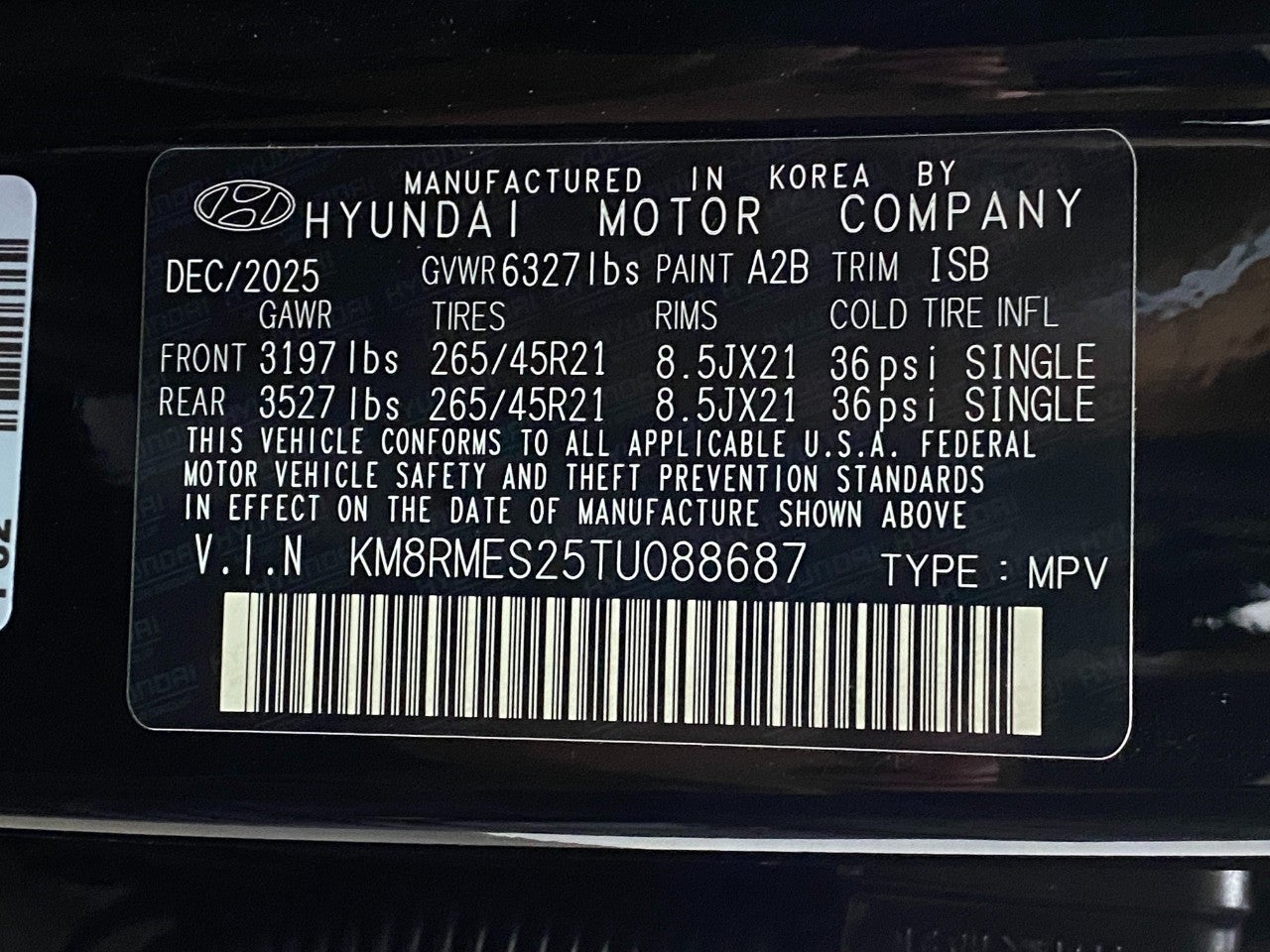 2026 Hyundai PALISADE Calligraphy AWD