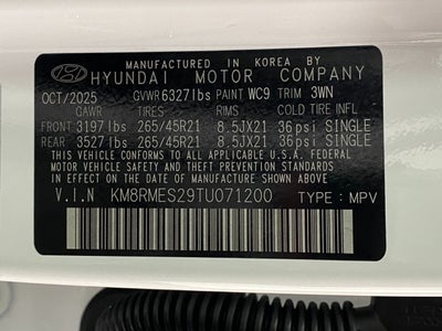 2026 Hyundai PALISADE Calligraphy AWD