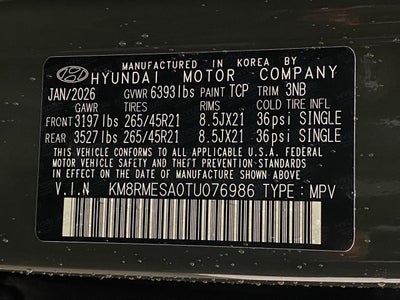 2026 Hyundai PALISADE HYBRID Calligraphy