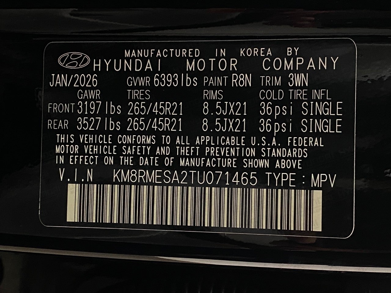 2026 Hyundai PALISADE HYBRID Calligraphy