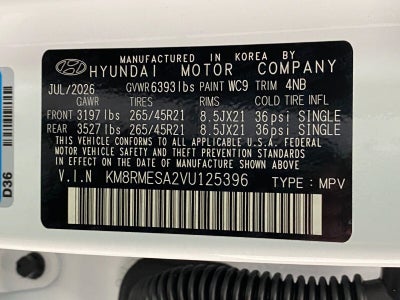 2027 Hyundai PALISADE HYBRID Calligraphy Black Ink