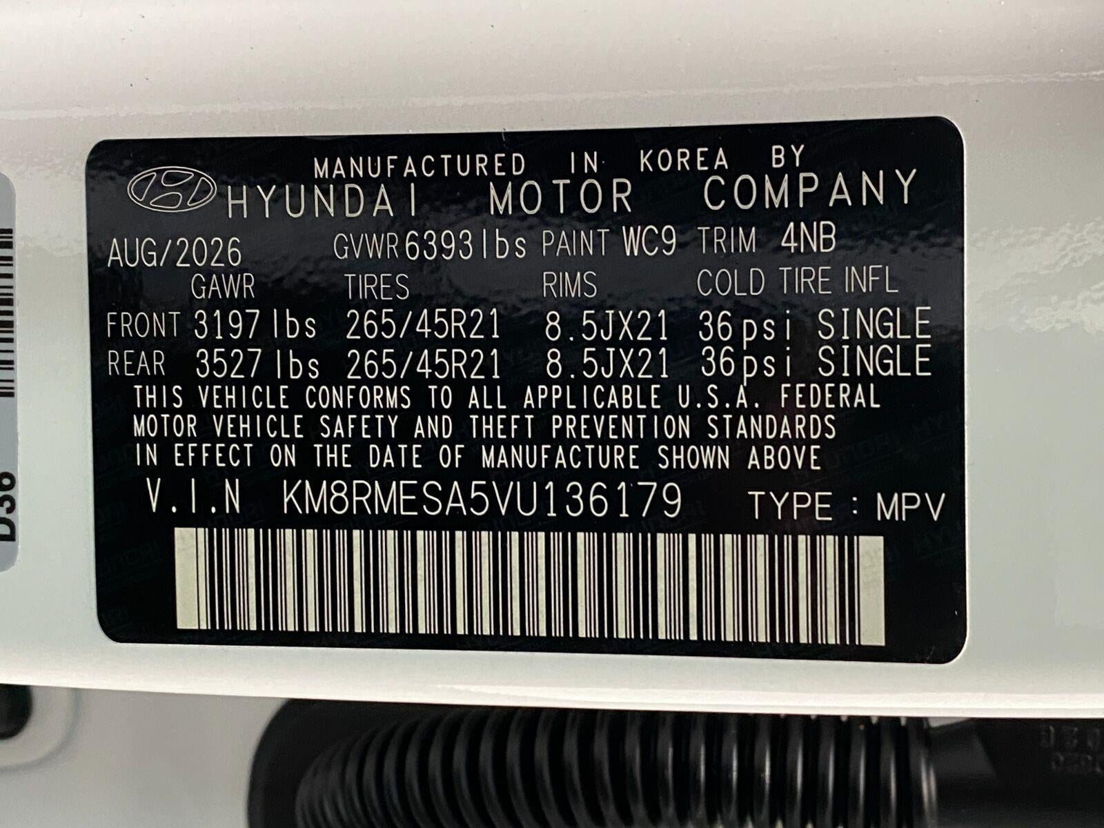2027 Hyundai PALISADE HYBRID Calligraphy Black Ink