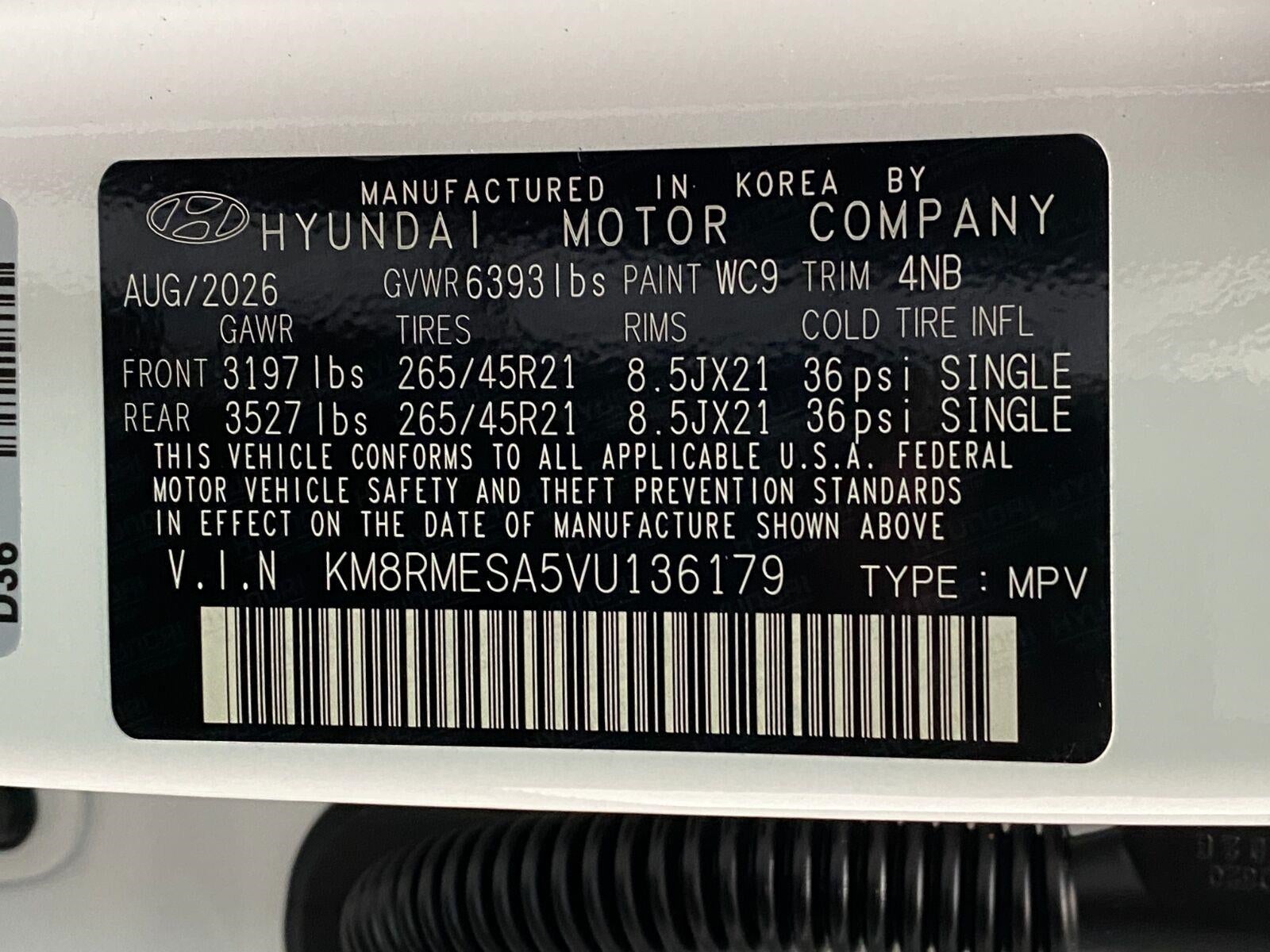 2027 Hyundai PALISADE HYBRID Calligraphy Black Ink