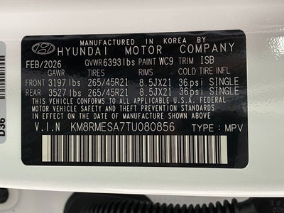 2026 Hyundai PALISADE HYBRID Calligraphy