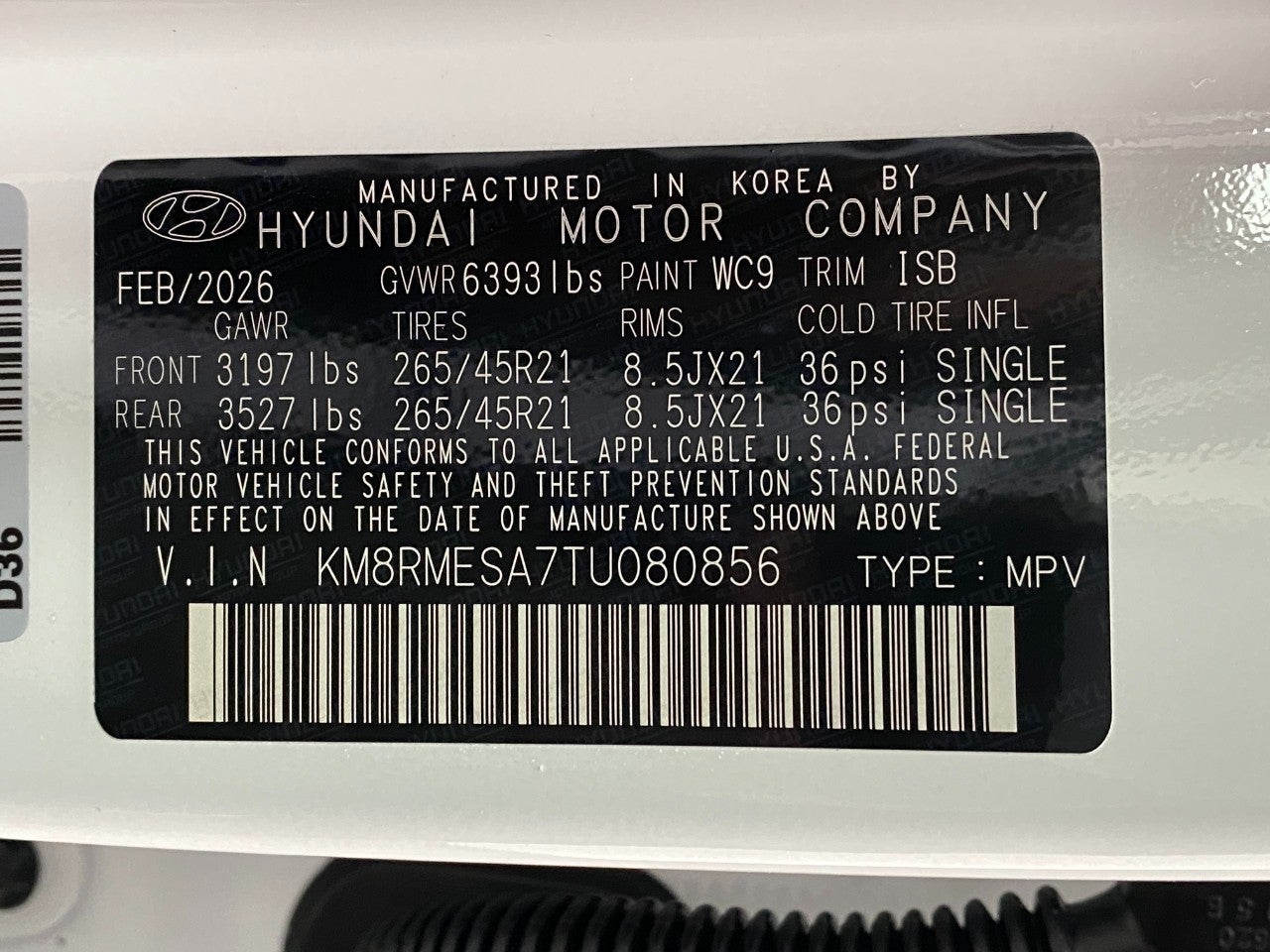 2026 Hyundai PALISADE HYBRID Calligraphy