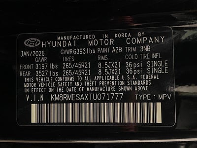 2026 Hyundai PALISADE HYBRID Calligraphy