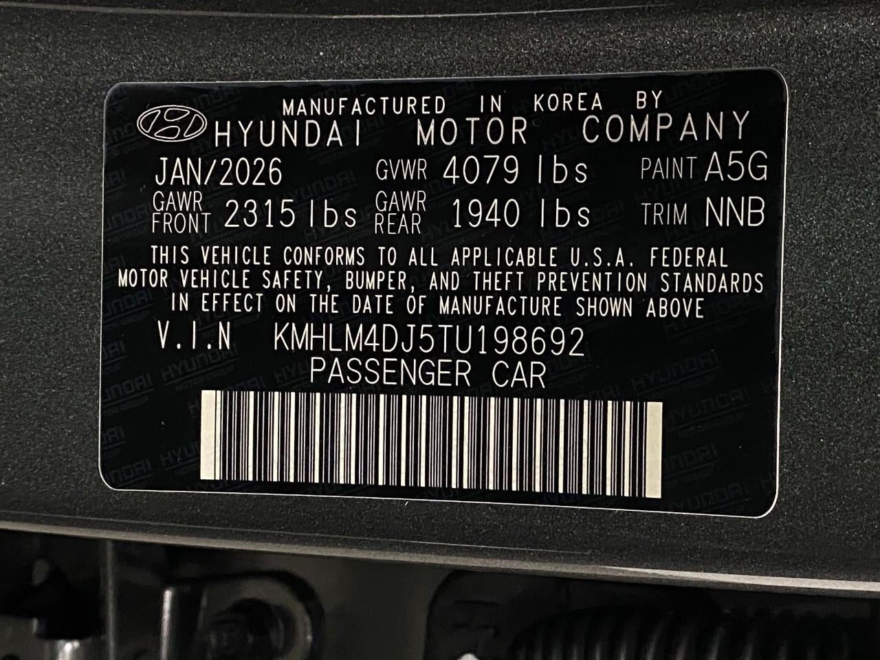 2026 Hyundai ELANTRA HYBRID SEL Sport