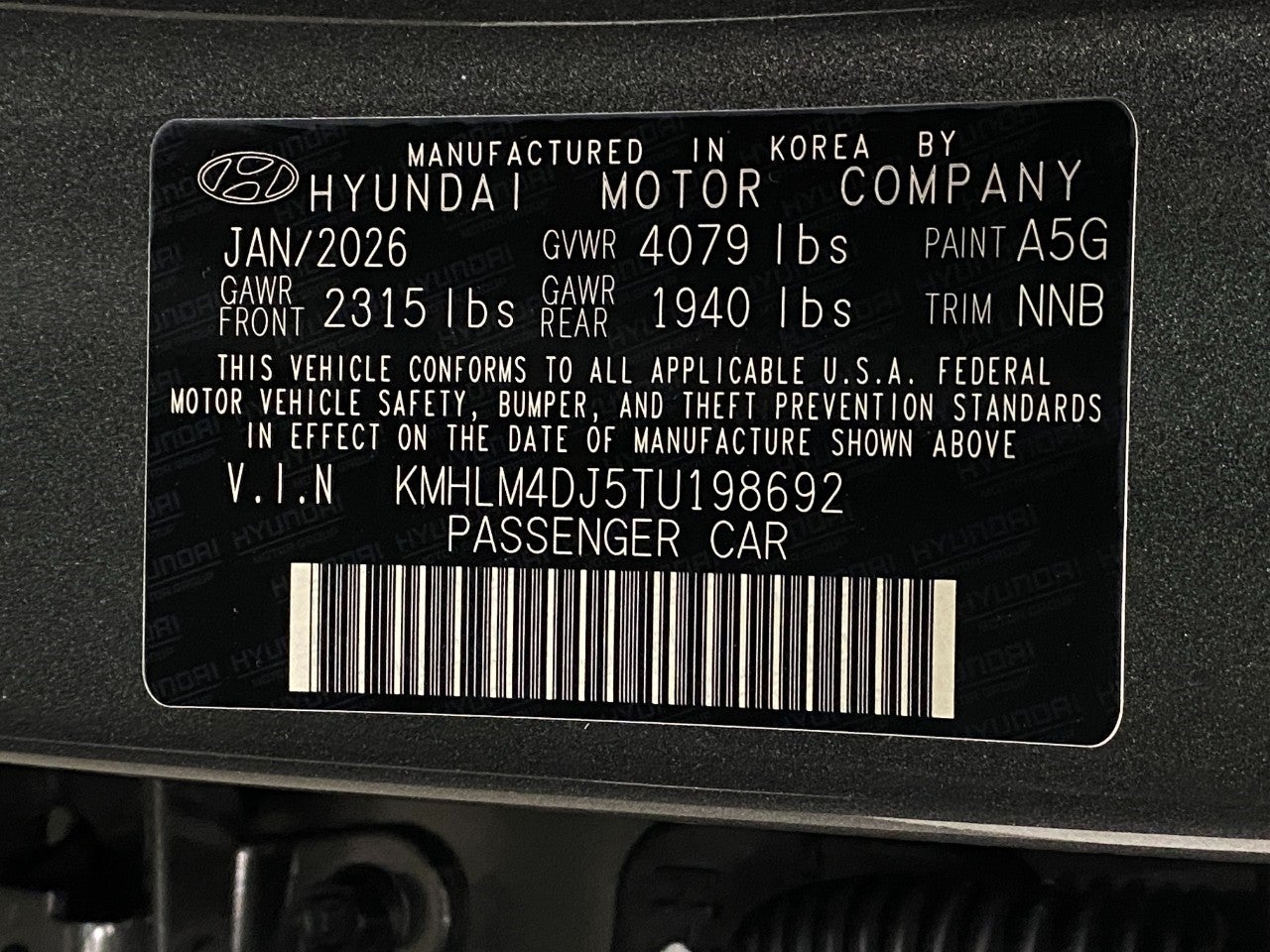 2026 Hyundai ELANTRA HYBRID SEL Sport