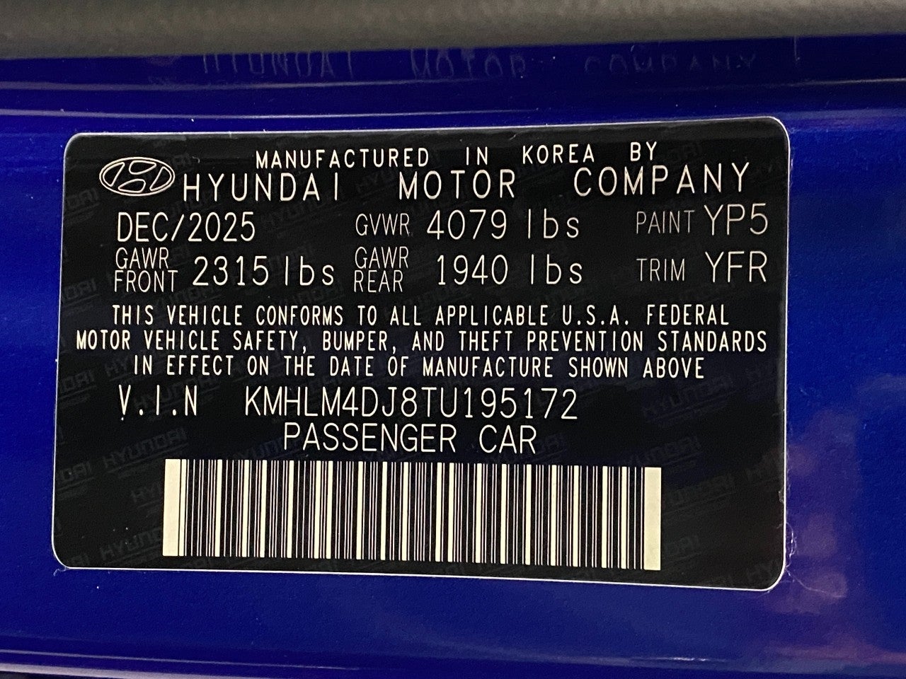 2026 Hyundai ELANTRA HYBRID Blue