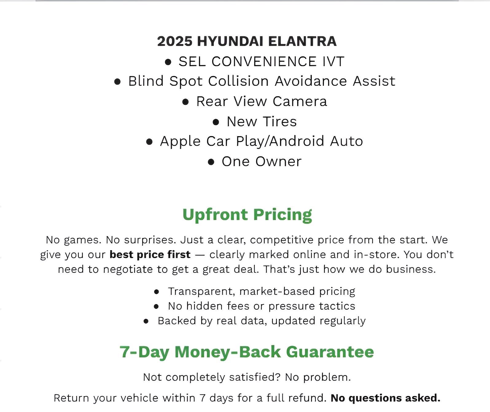 2025 Hyundai ELANTRA SEL Convenience IVT