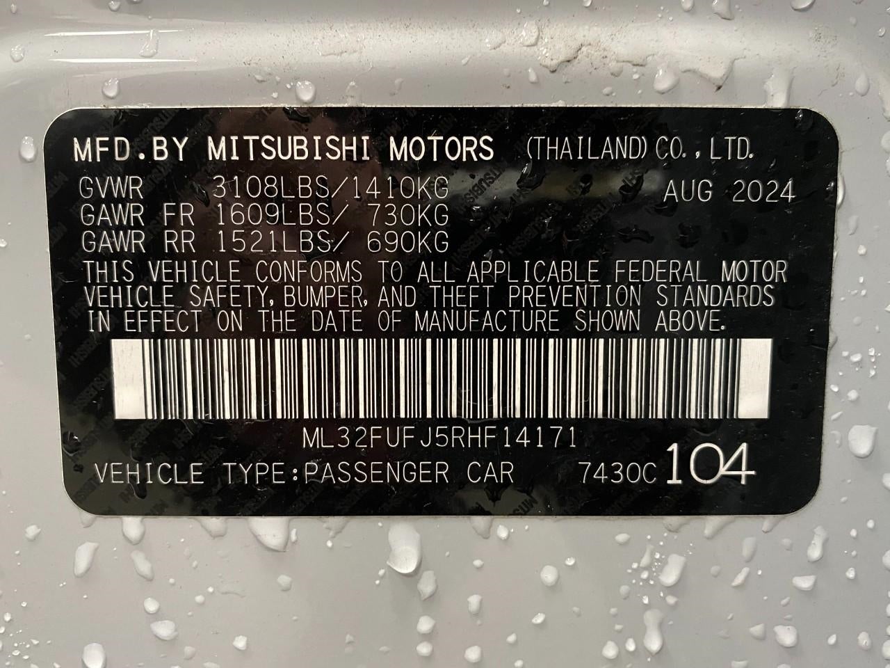 2024 Mitsubishi Mirage G4 ES CVT